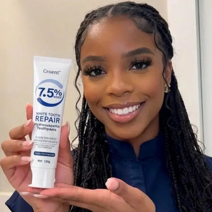 Croent Oral Hydroxyapatite Toothpaste - 7.5% NHAP Formula for Enamel Repair & Whitening, Lysozyme & Nicotinamide for Gum Health, No Fluoride, 120g